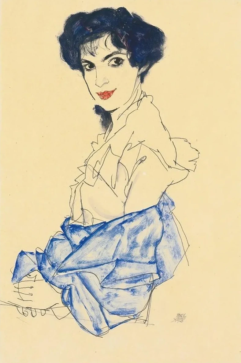 Elisabeth Lederer, Seated With Hands Folded