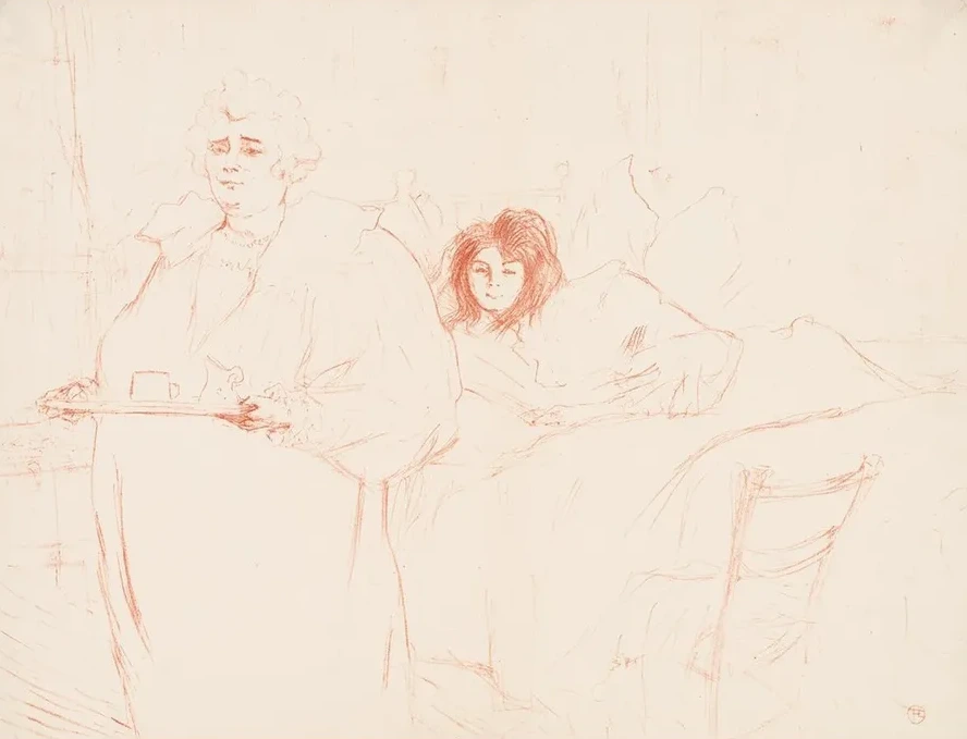 Elles Woman Carrying a Tray, Mme. Baron and Mlle. Popo
