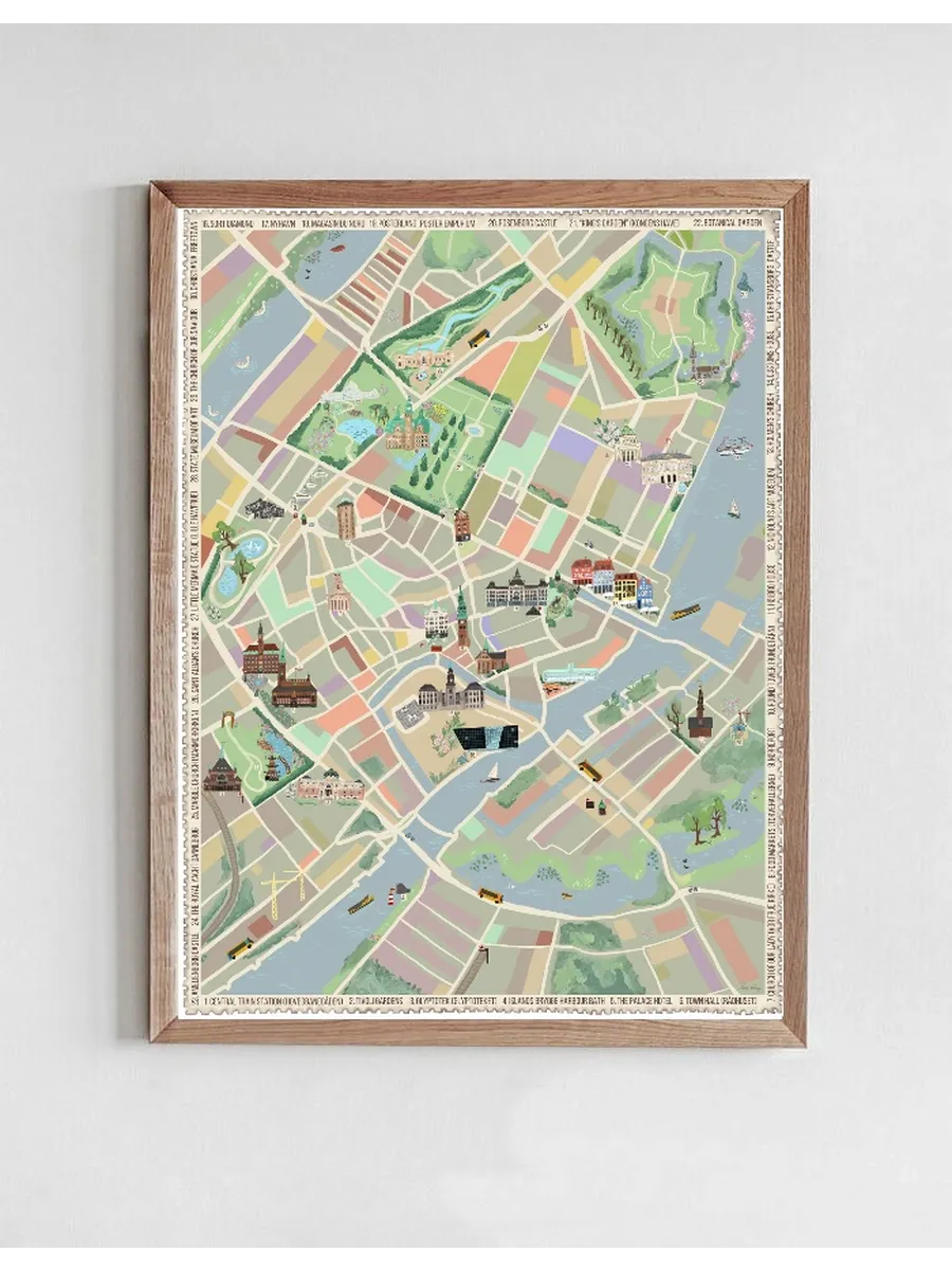 Emma Forsbergs Map of Copenhagen with Text