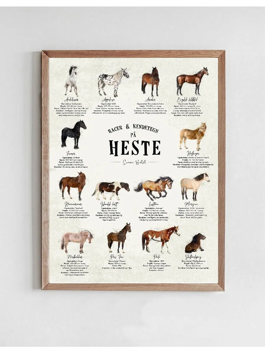 En Plakat Med Heste, original