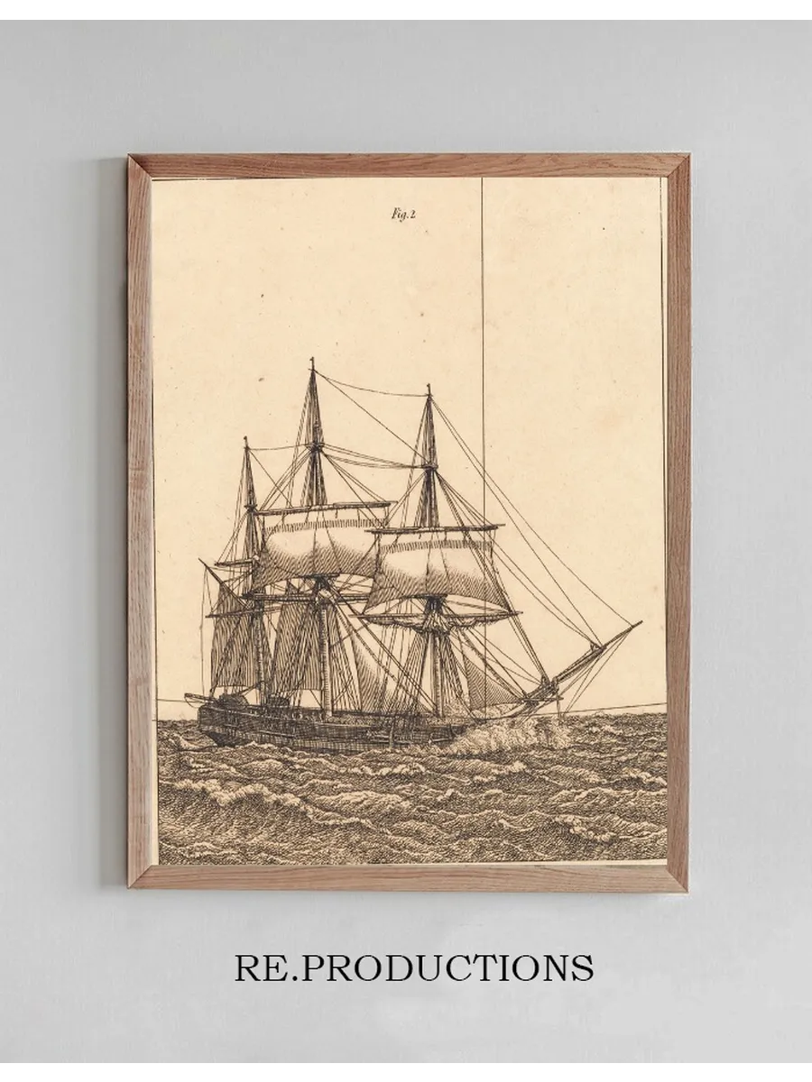 En Korvet for Fulde Sejl Illustration Til Linearperspectiven, Tavle X