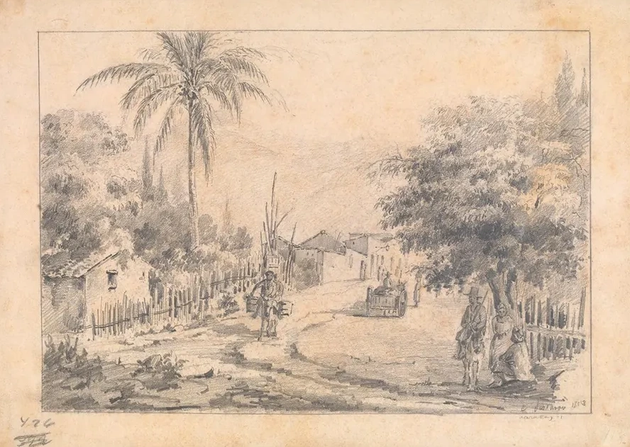En Landsbygade, Venezuela Caracas 1853