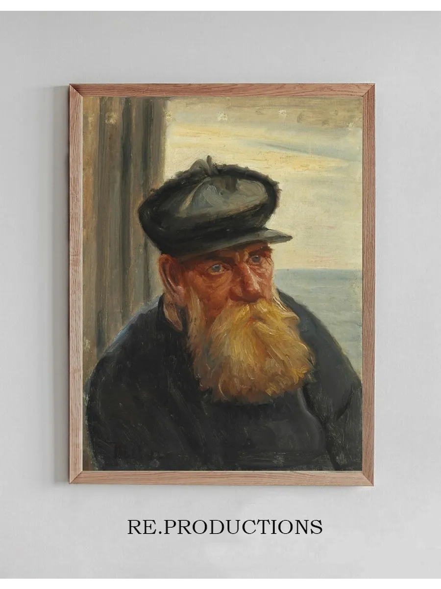 En Skagensfisker Med Havet I Baggrunden