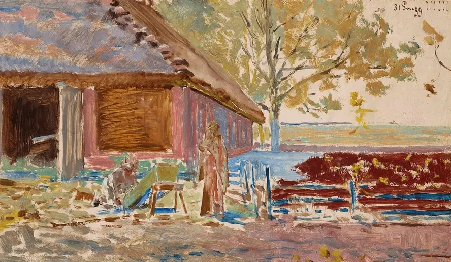 End of the Century 31 December 1899, Landscape with a Coffin