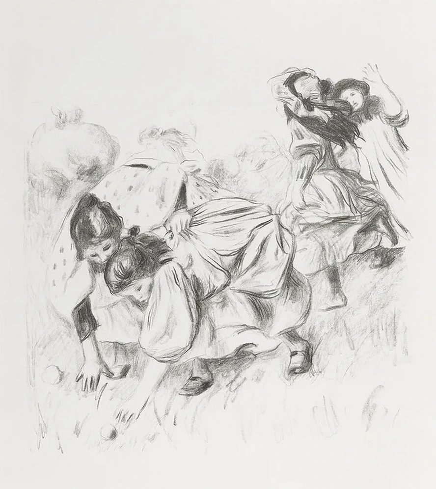 Enfants Jouant la Balle