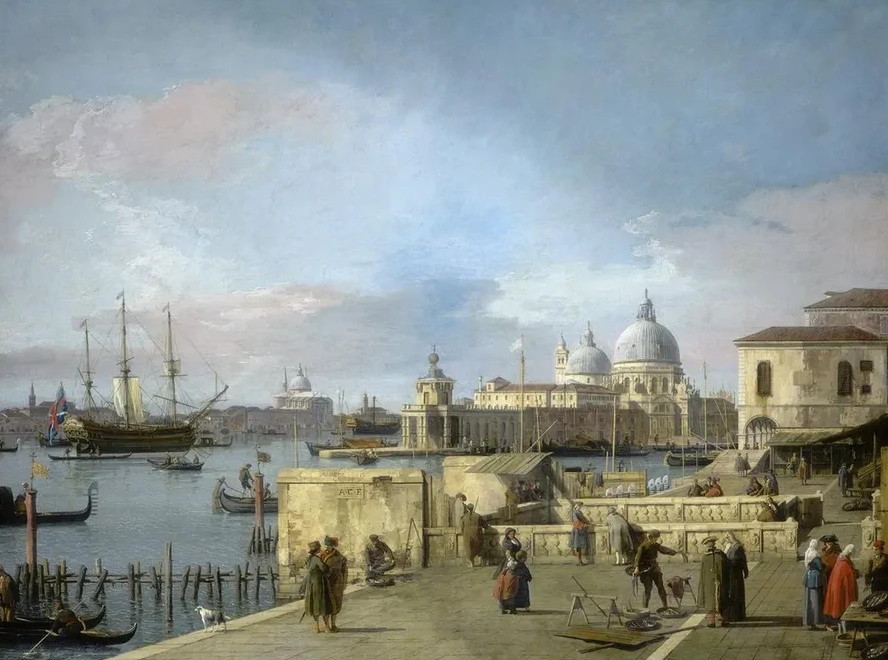 Entrance to the Grand Canal from the Molo,venice