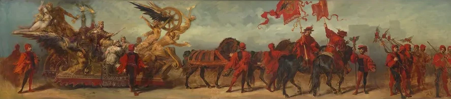 Entwurf zum Festzug 1879 Die Eisenbahner
