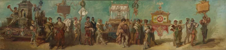 Entwurf zum Festzug 1879 Die Hafner und Glaser