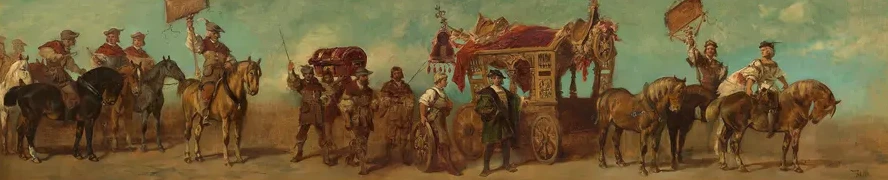 Entwurf zum Festzug 1879 Die Wagenbauer, Sattler, Riemer und Taschner