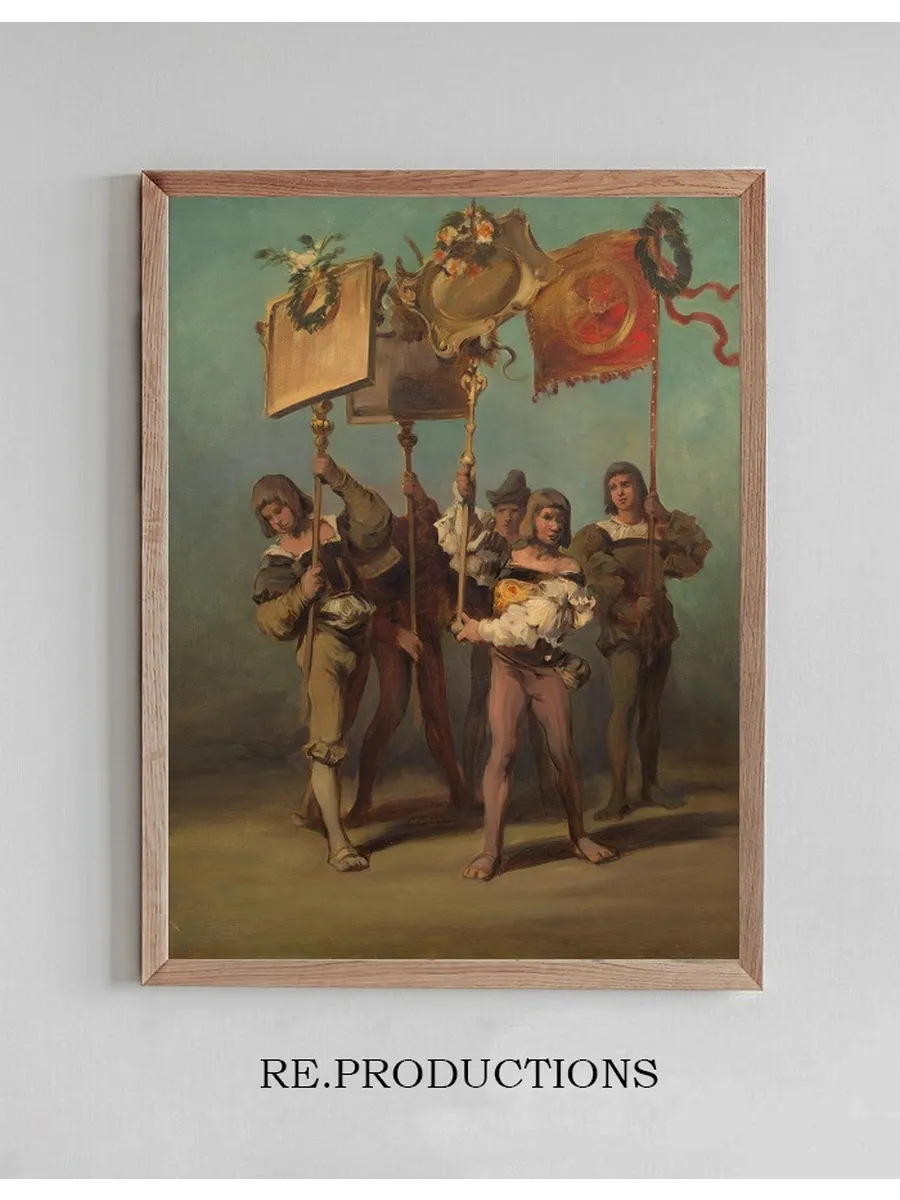 Entwurf Zum Festzug 1879 Standartentr Ger Der Tischler