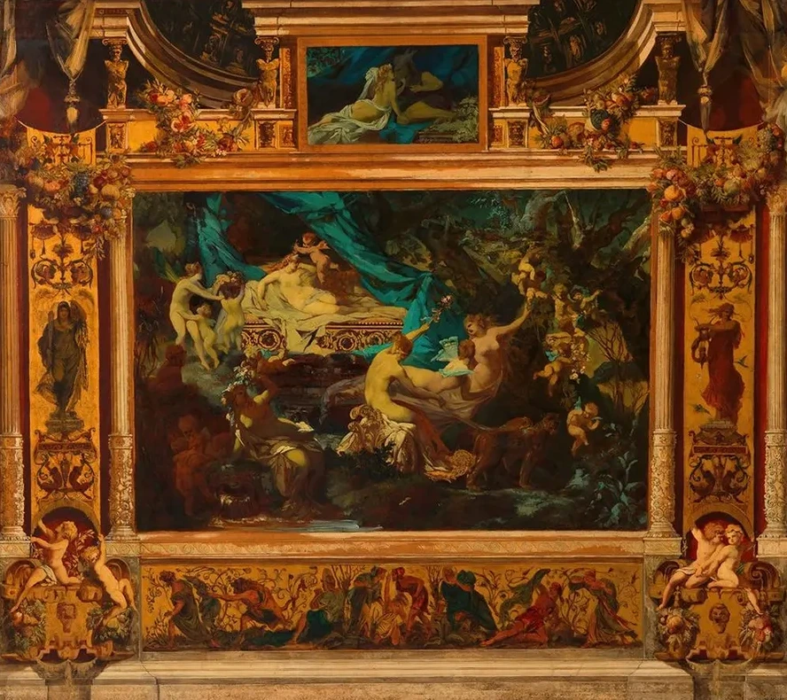 Entwurf Zum Vorhang Des Stadttheaters (sommernachtstraum)