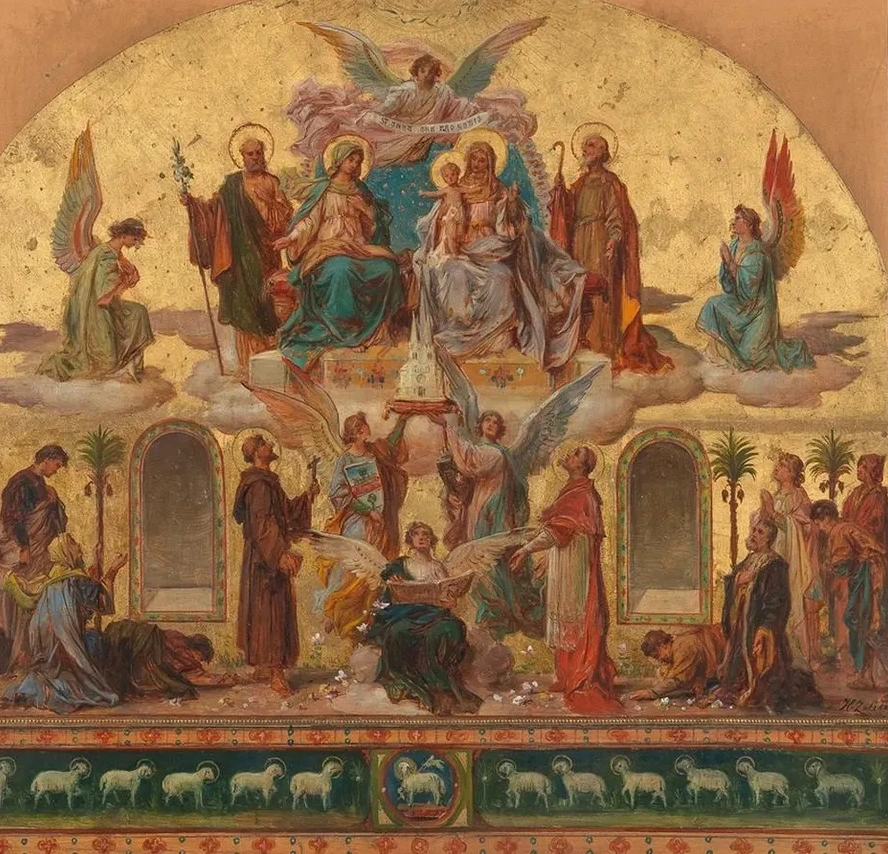 Entwurf Zum in Grossen Dimensionen Ausgef Hrten Hauptbilde in Der Pfarrkirche St. Anna in Baumgarten Wien
