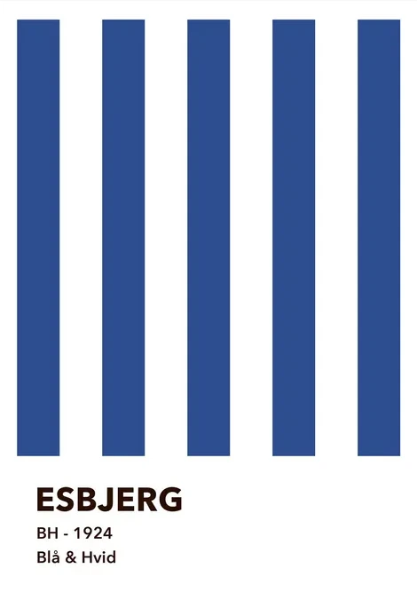 Esbjerg - Bl & Hvid