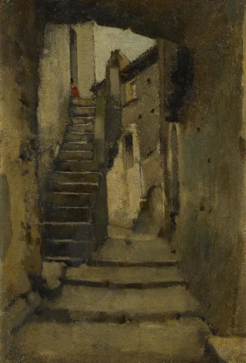 Escalier Dans Une Ruelle Rome