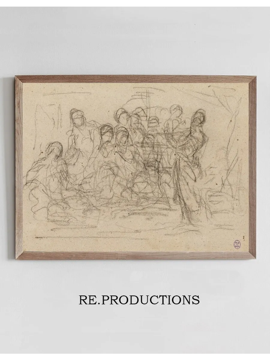 Esquisse D Une Composition Nombreux Personnages