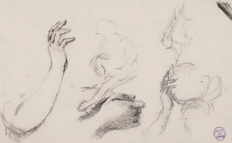 Esquisses de Bras, Mains et Personnage