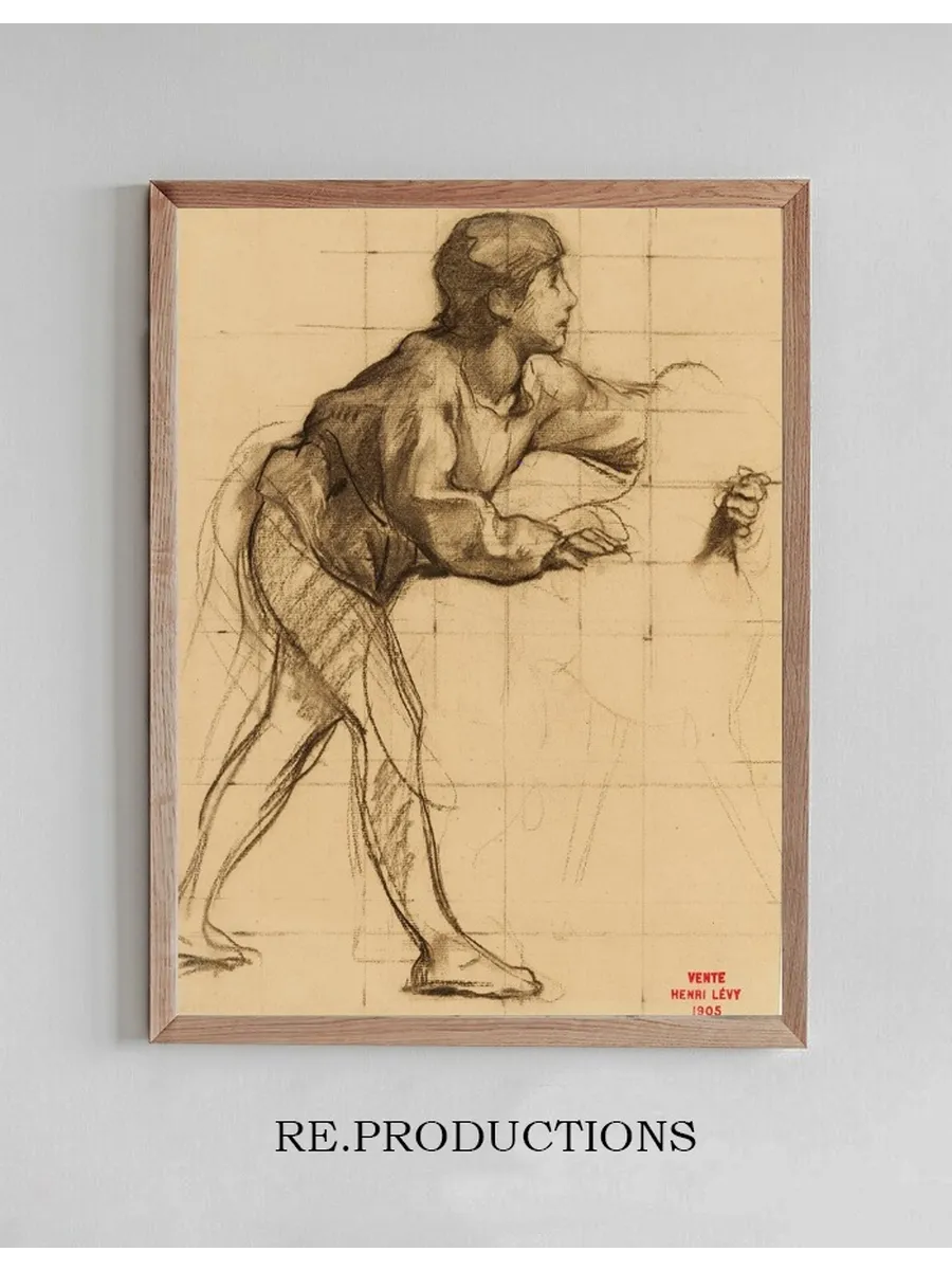 Etude de Jeune Homme Entourant Un Animal