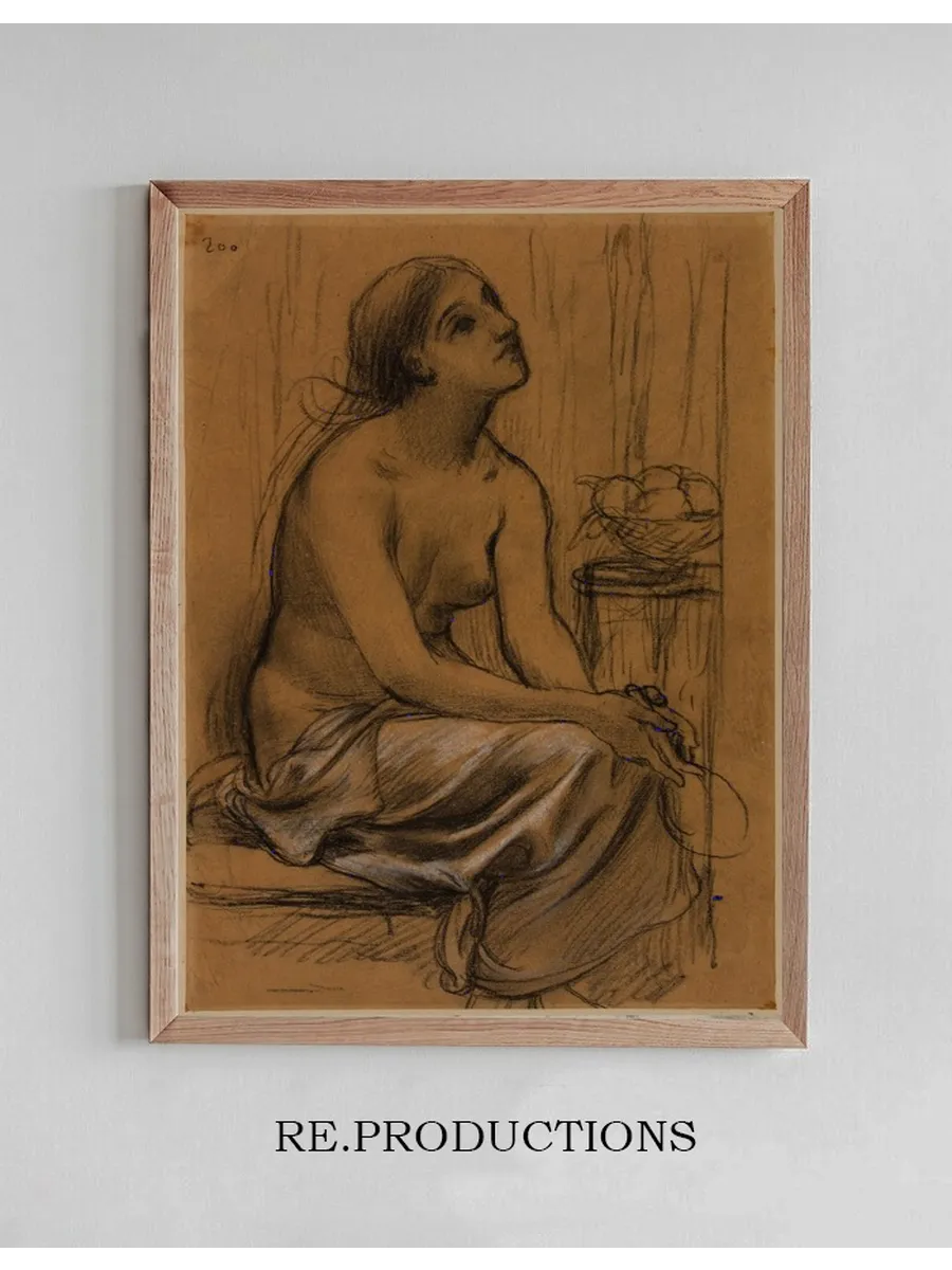 Etude Pour la Peinture Femme Sa Toilette