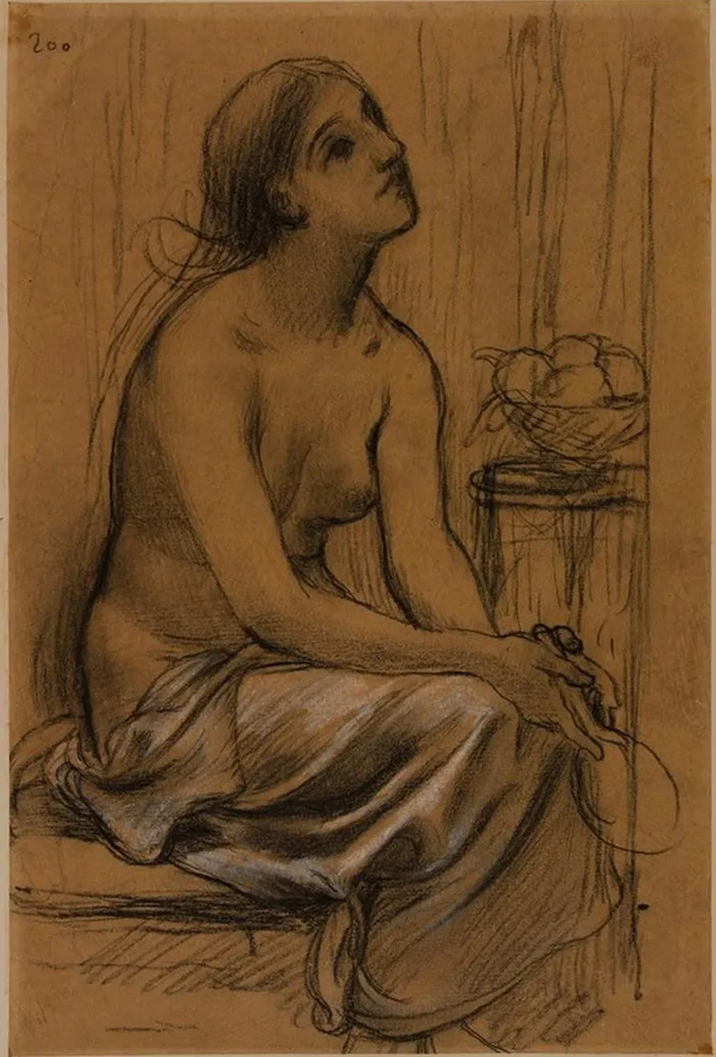 Etude Pour la Peinture Femme Sa Toilette