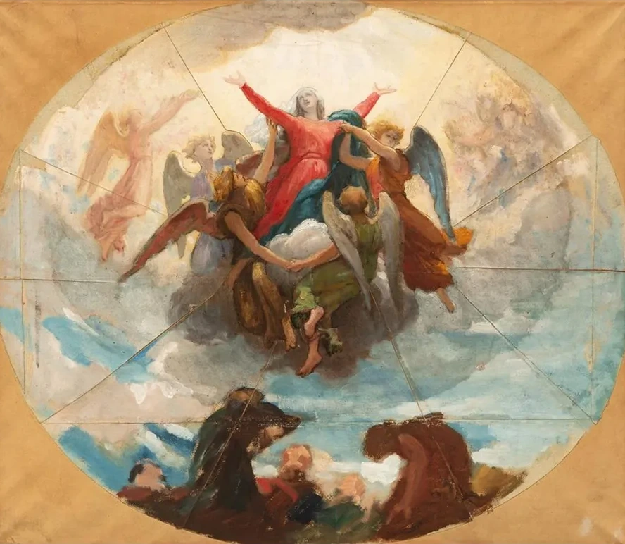 Etude Pour le Plafond de la Chapelle de Vierge la Rochelle