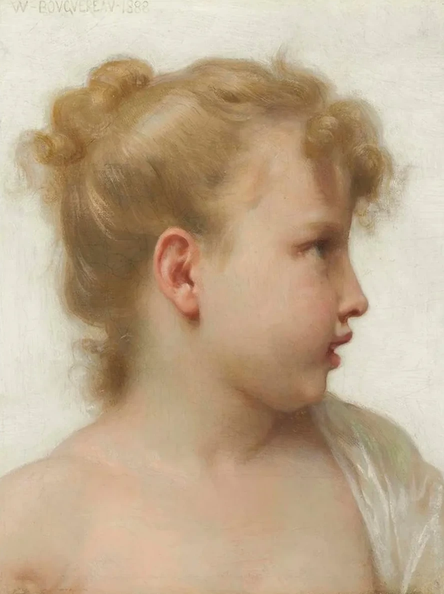 Etude T Te de Petite Fille (visage de Profil)