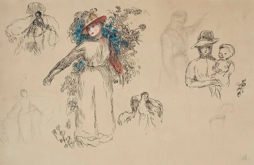 Etudes Femme Au Jardin