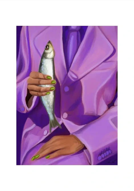 Eva and Her Fish Friend