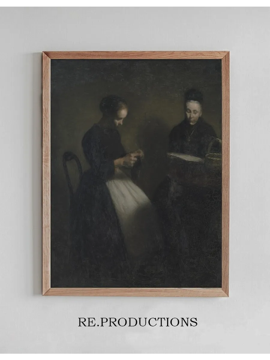 Evening in the Drawing Room. The Artist's Mother and Wife