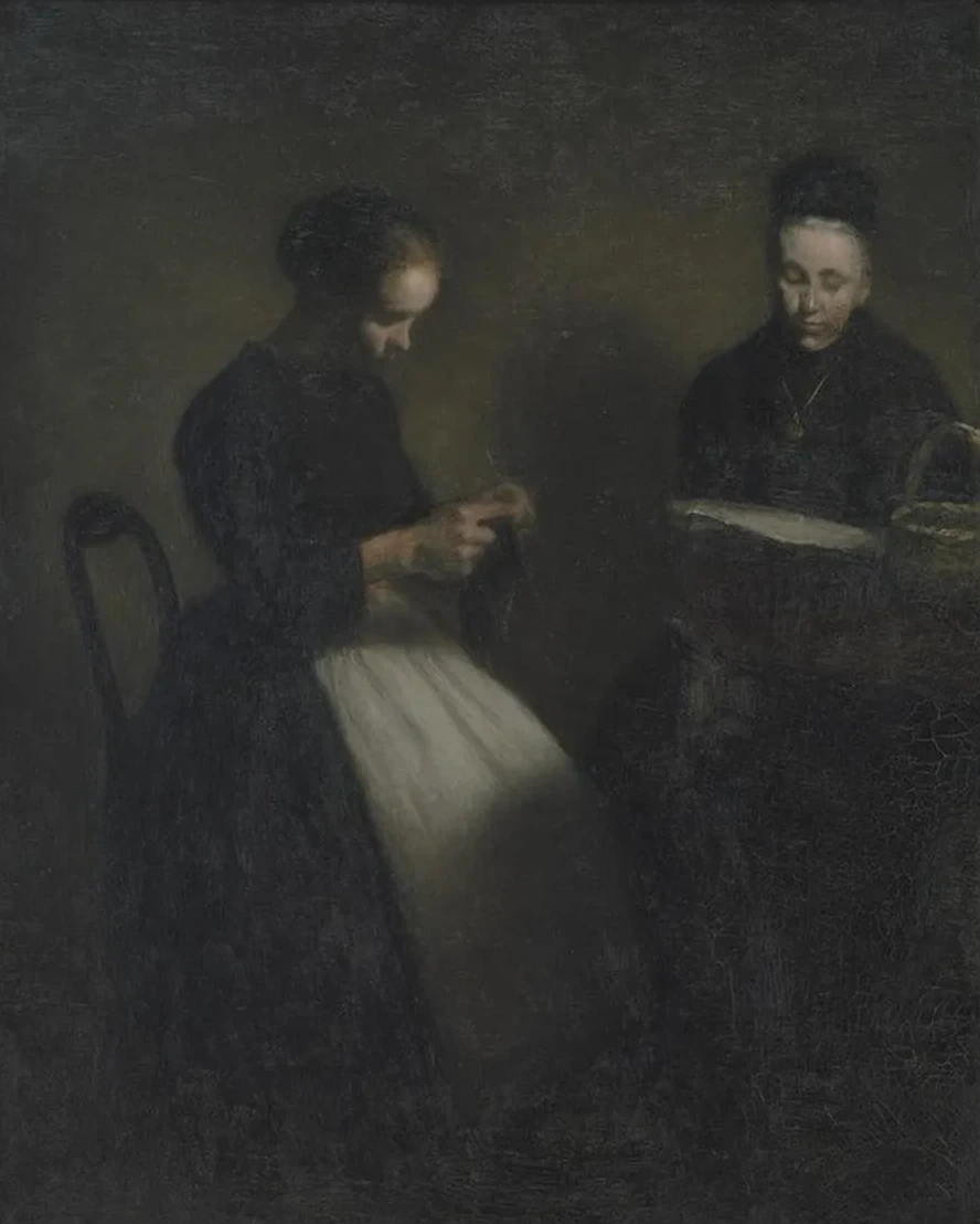 Evening in the Drawing Room. The Artist's Mother and Wife
