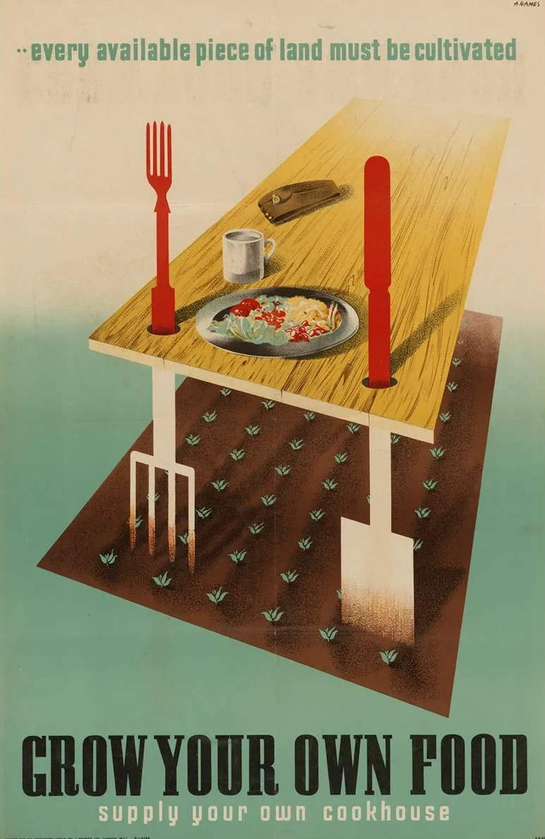 Every Available Piece of Land Must Be Cultivated Grow Your Own Food Supply Your Own Cookhouse