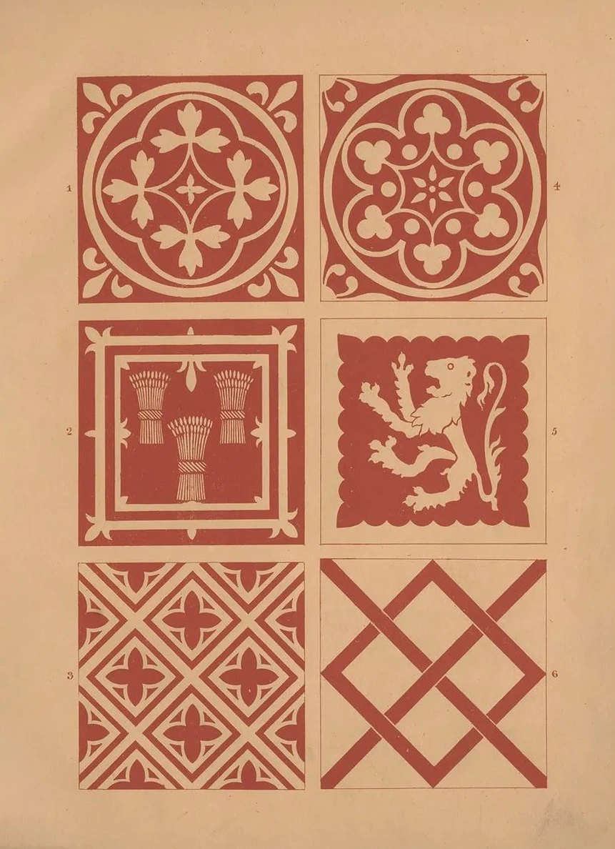 Examples of Encaustic Tiles Pl.01