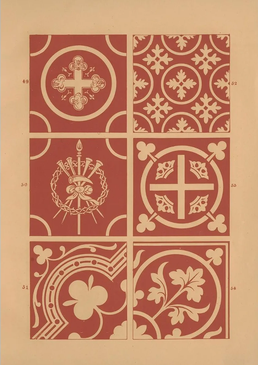 Examples of Encaustic Tiles Pl.08