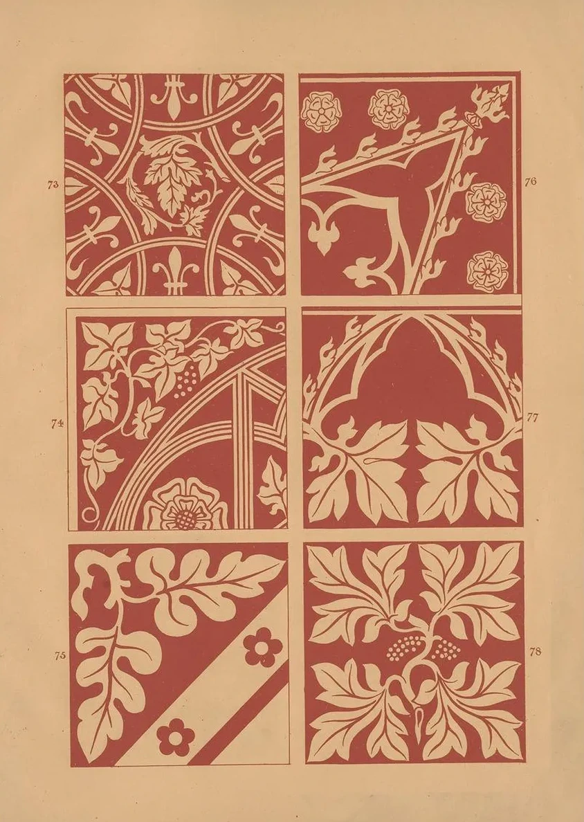 Examples of Encaustic Tiles Pl.12