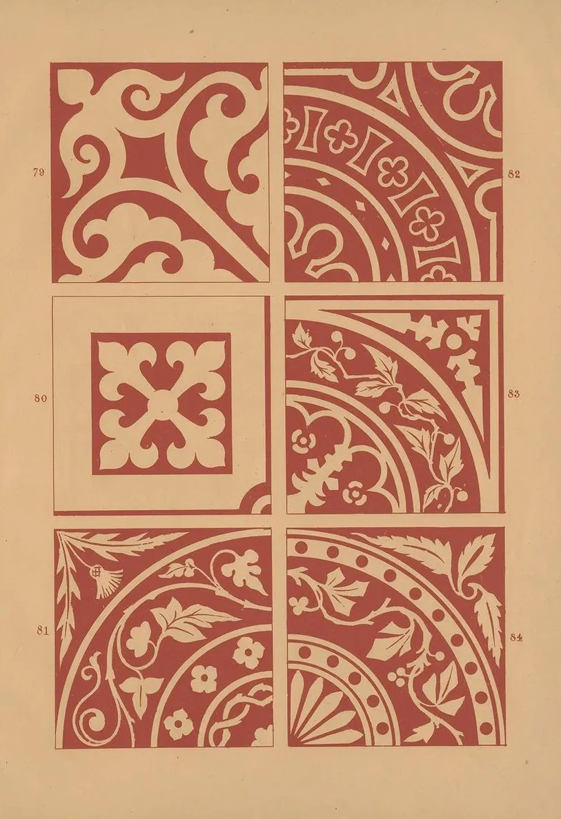 Examples of Encaustic Tiles Pl.13