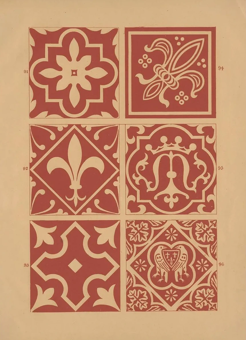 Examples of Encaustic Tiles Pl.15