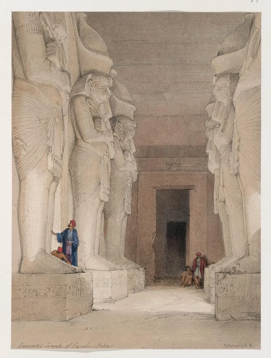 Excavated Temple of Gyrshe Gerf Hussein, Nubia