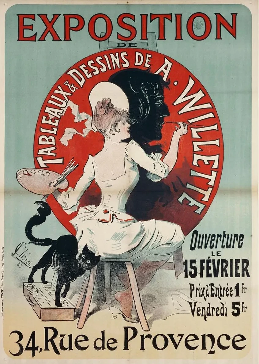 Exposition De Tableaux And Dessins De A. Willette