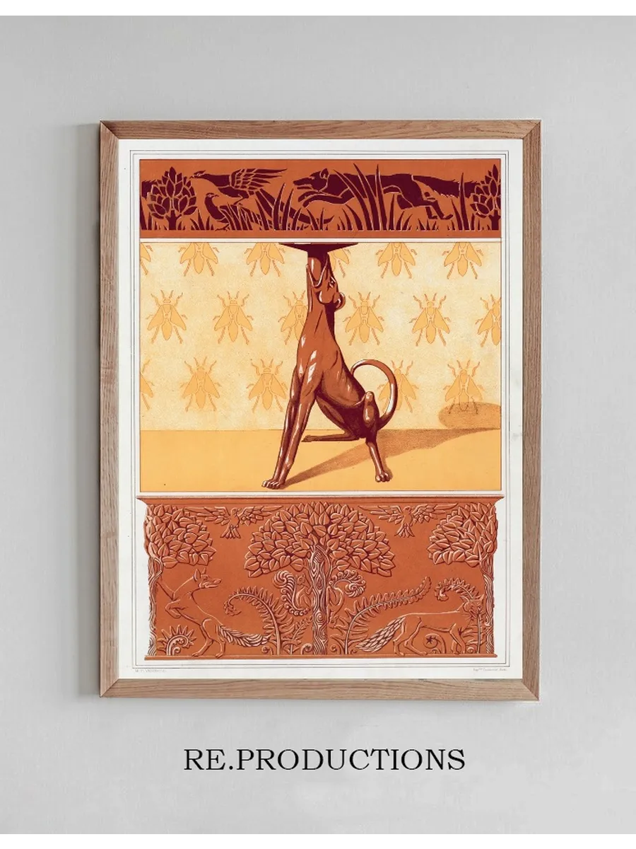 Faisans et Renard, Frise Cuivre D Coup. Chien, Chandelier. Abeilles, Semis. Renards, Cureuils et Oiseaux, Jar