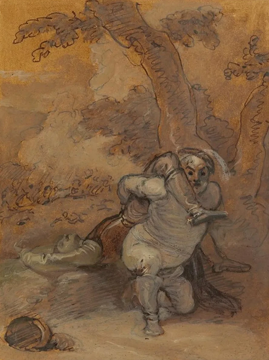 Falstaff Dragging the Body of Hotspur