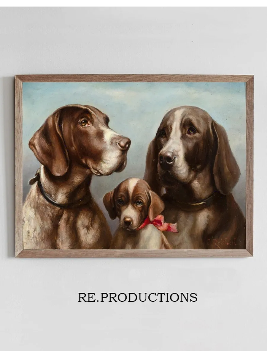 Family of German Shorthaired Pointers