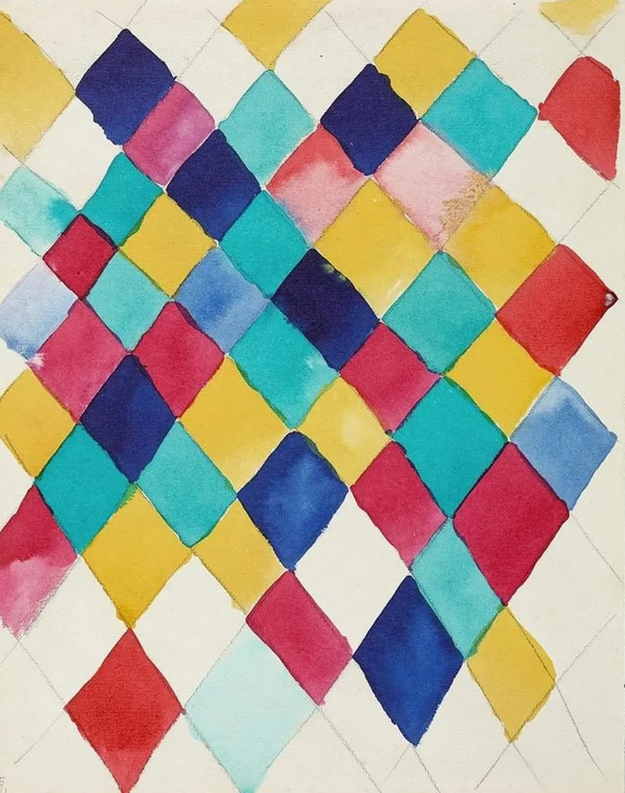 Farbstudie Mit Rauten