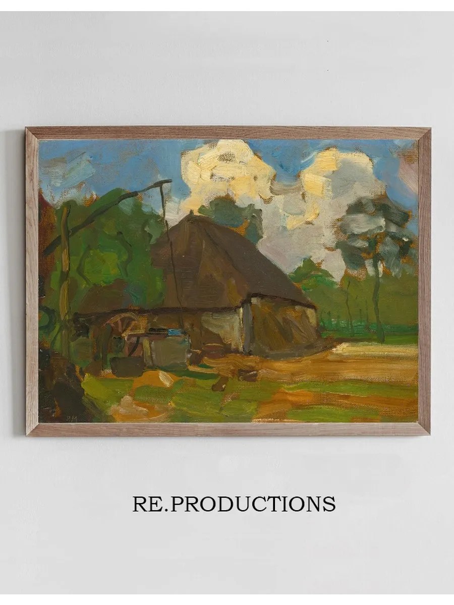Farm Building With Well In Daylight