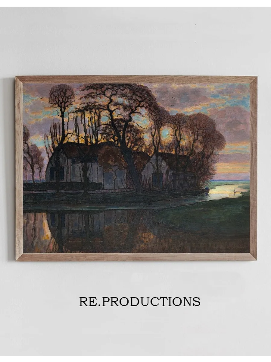 Farm Near Duivendrecht, in the Evening