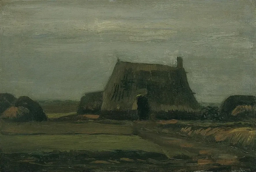 Farm with Stacks of Peat