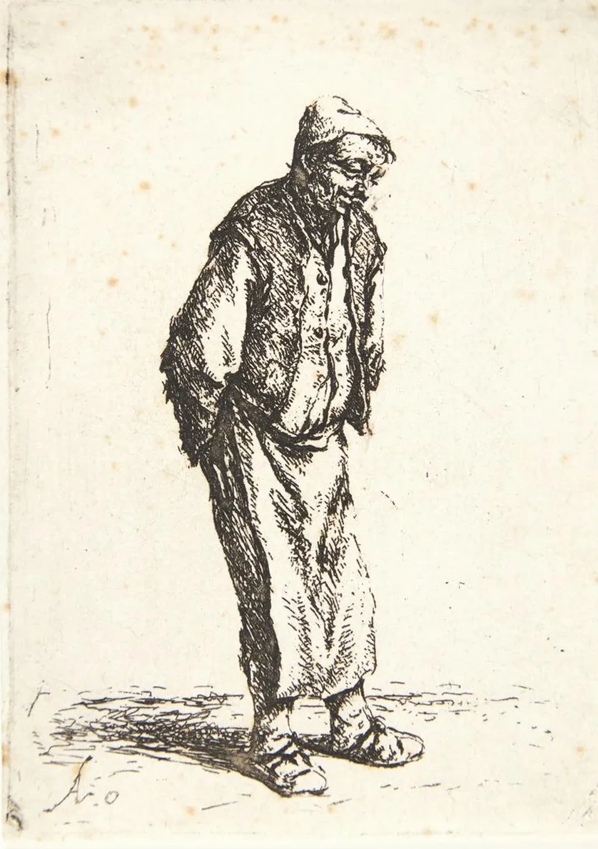 Farmer with His Hands Behind His Back