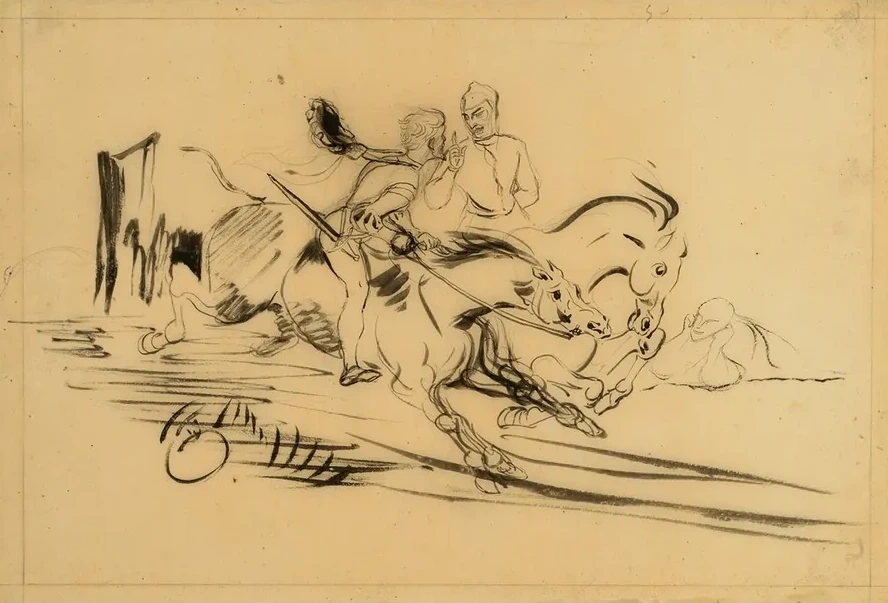 Faust and Mephistopheles Galloping on Walpurgis Night