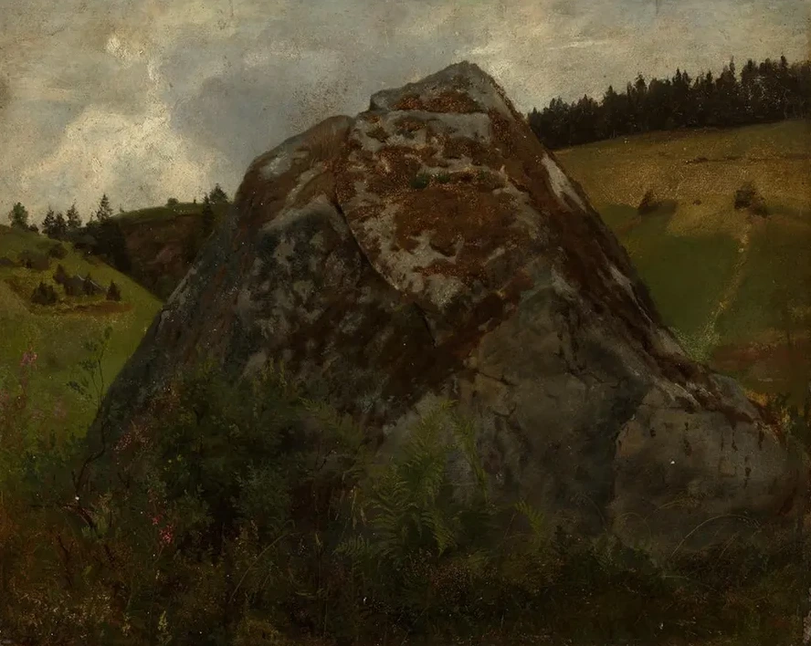 Felsblock in Einem Wiesental