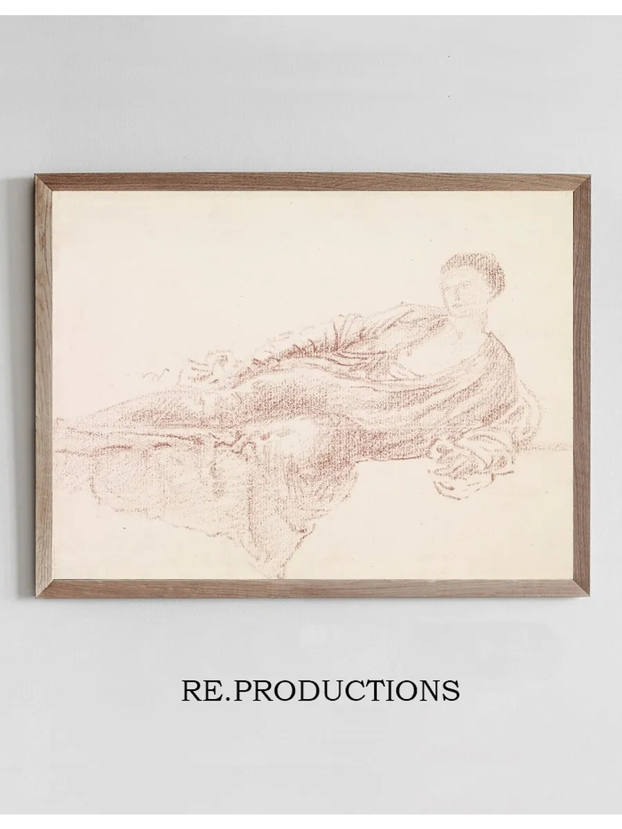 Female Drapery Study of a Reclining Figure
