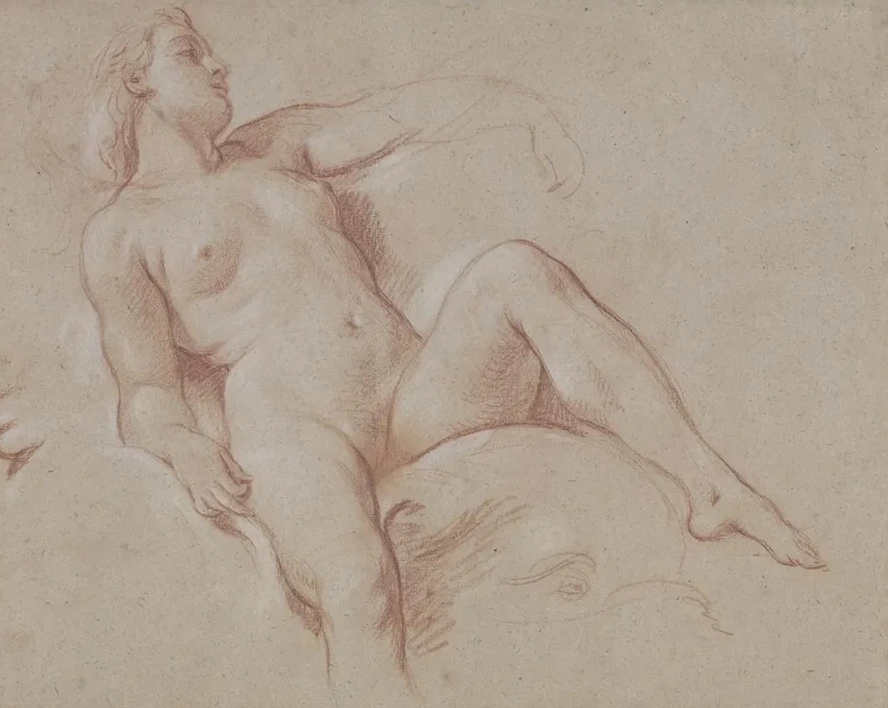 Female Nude on a Dolphin