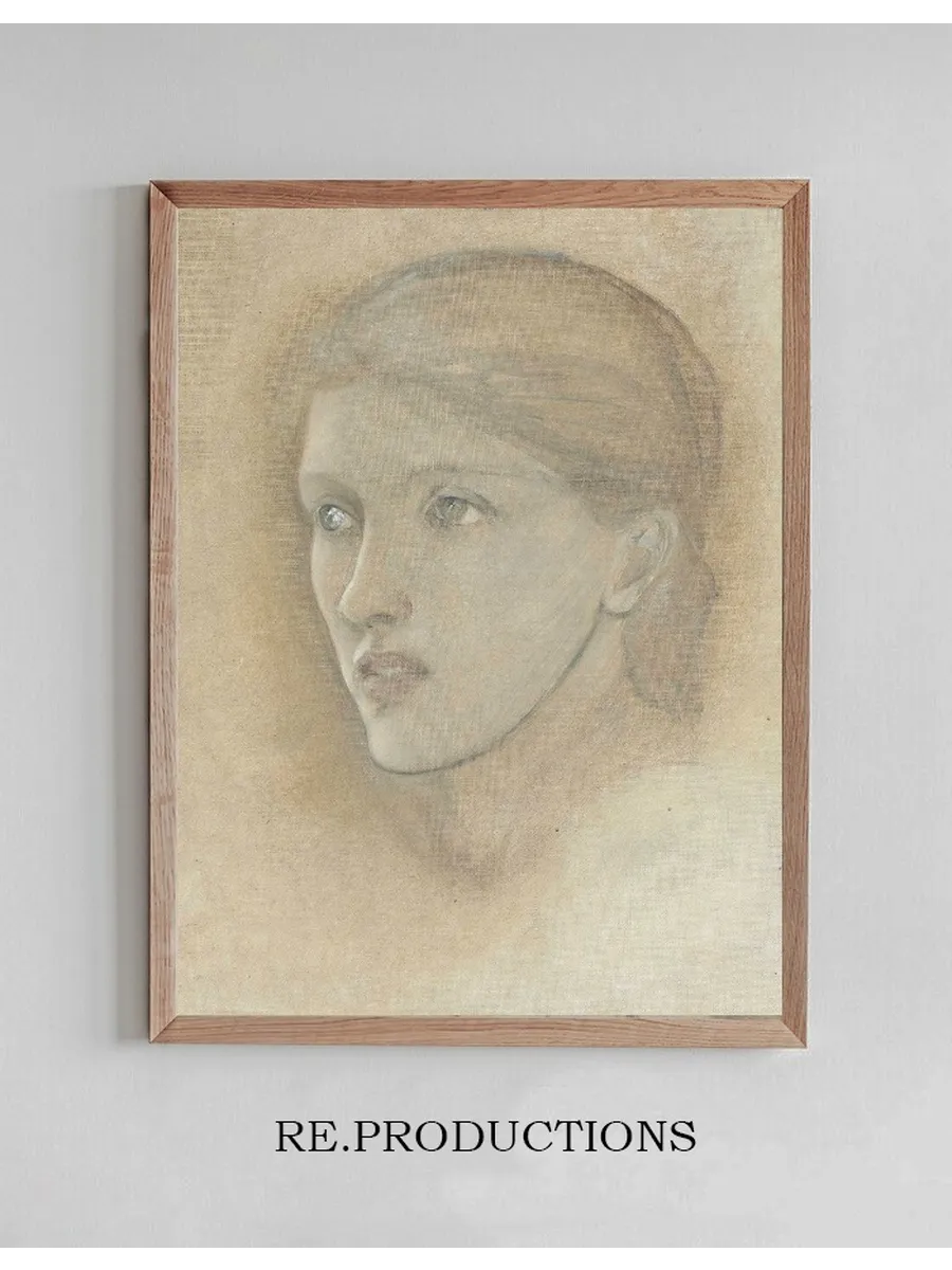 Female Head Study, Looking to the Right, for the Golden Stairs